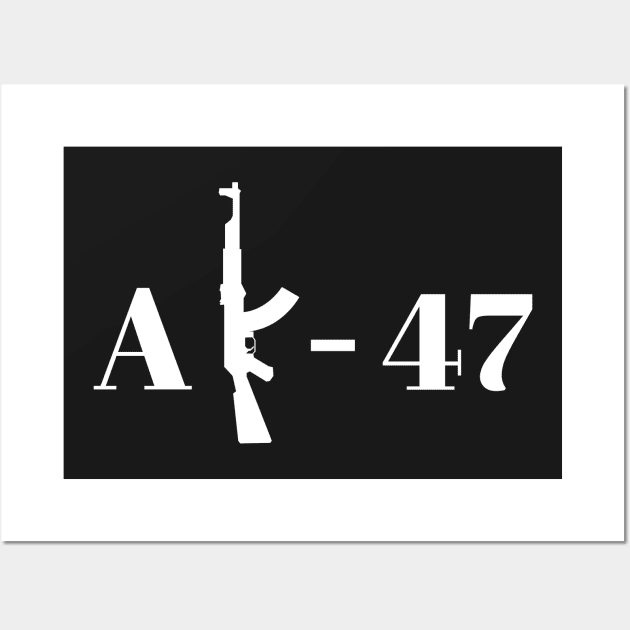 Minimalist AK-47 Wall Art by BatGuano Designs